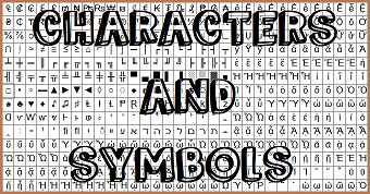 Characters and Symbols Not On Keyboards